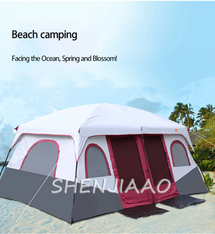 Cheap Goat Tents Outdoor Camping Tent With One Bedroom And One Living Room Single Layer Tent Is Waterproof And Can Accommodate More Than 8 People Tents 